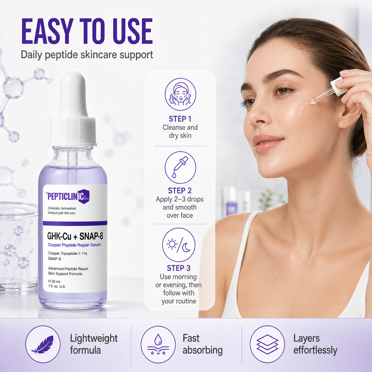 ghk cu snap 8 serum GHK-Cu + SNAP-8 Peptide Duo SUYARUN GHK CU SNAP 8