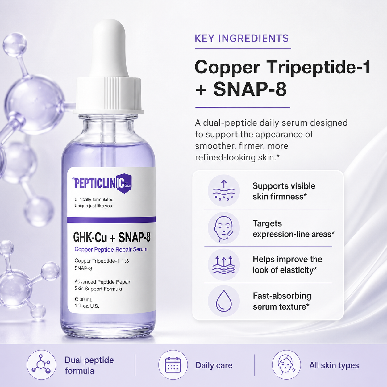 ghk cu and snap 8 serum GHK-Cu Snap-8 Peptide How to Use Copper Veil Peptide Serum |
